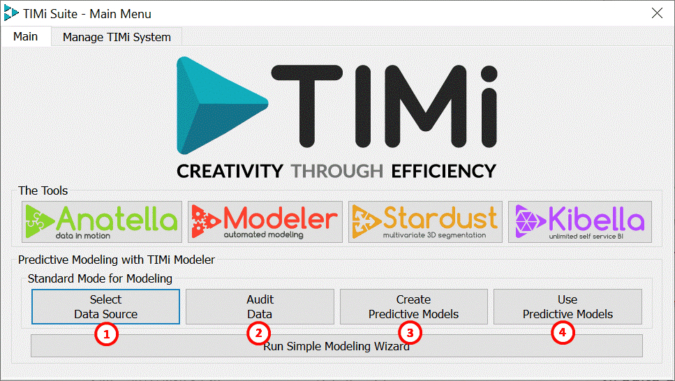 modeler-main-menu